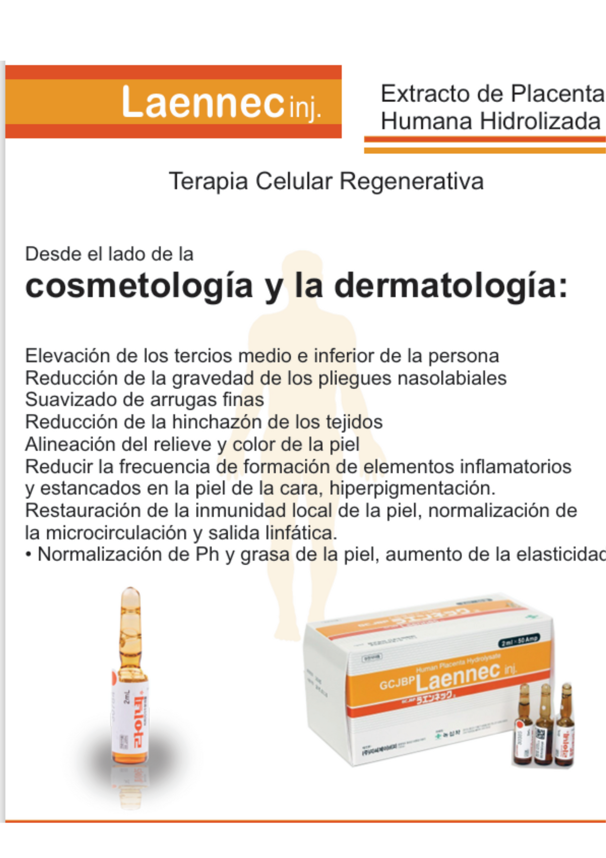 LAENNEC INJ.-1 vial - Terapia Regenerativa con Placenta Japonesa | Rejuvenecimiento Celular y Antienvejecimiento