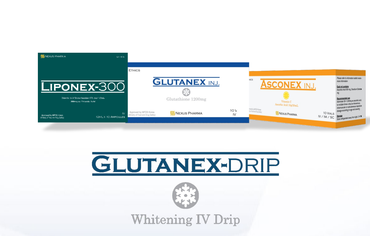 KIT Glutanex Drip – Glutatión inyectable para blanqueamiento, detox y antioxidación