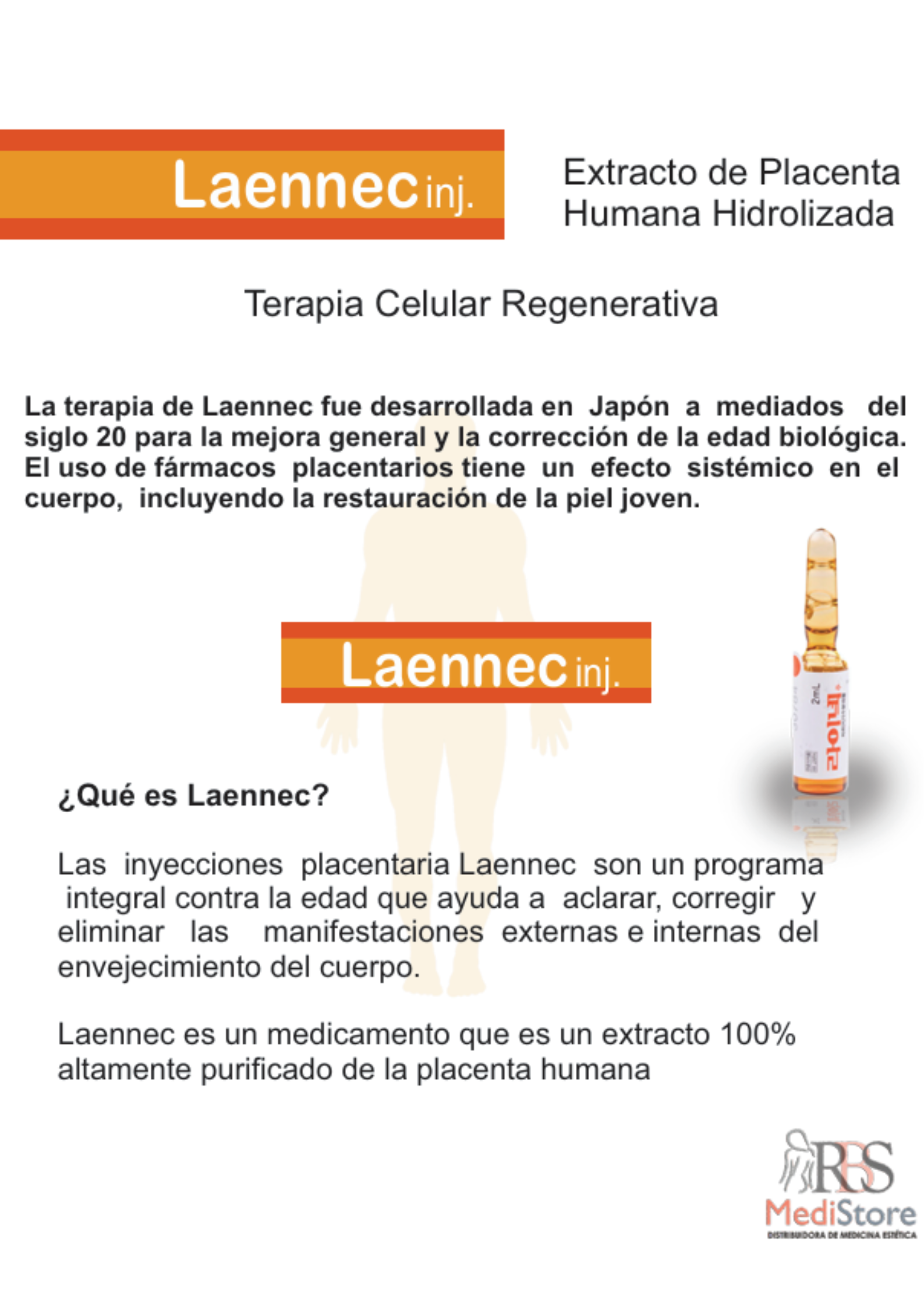 LAENNEC INJ.-1 vial - Terapia Regenerativa con Placenta Japonesa | Rejuvenecimiento Celular y Antienvejecimiento
