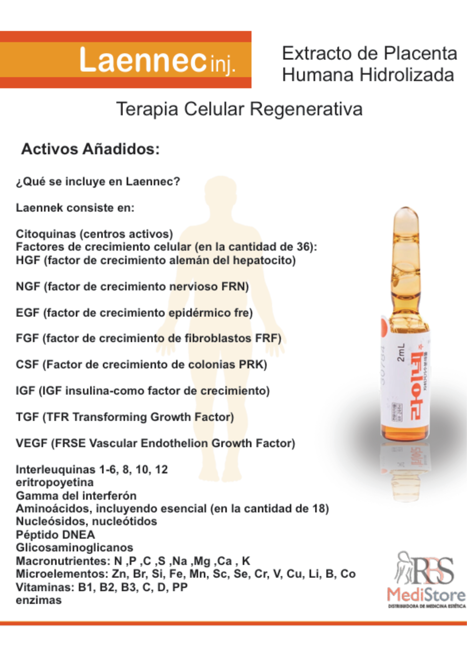 LAENNEC INJ.-1 vial - Terapia Regenerativa con Placenta Japonesa | Rejuvenecimiento Celular y Antienvejecimiento