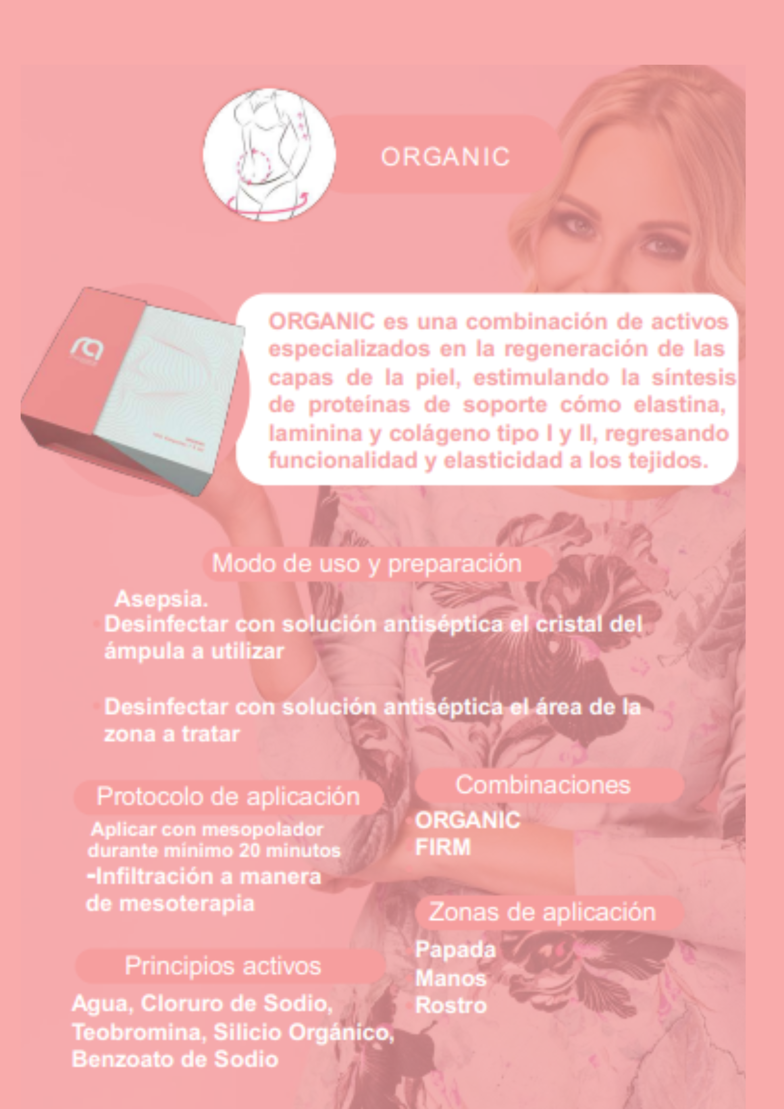 Dharmaline Organic 5ml – Caja con 100 ampolletas para rejuvenecimiento, reafirmación y revitalización celular