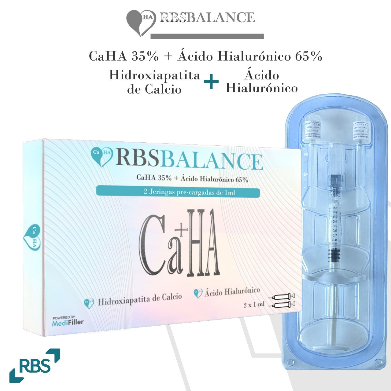 RBS BALANCE – Hidroxiapatita de Calcio + Ácido Hialurónico | 2 Jeringas