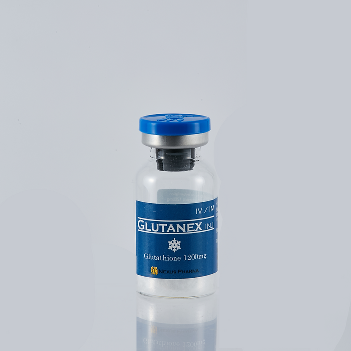 Glutanex Inj. IV 10 viales – Glutatión 1200 mg inyectable para detox, blanqueamiento y antioxidación