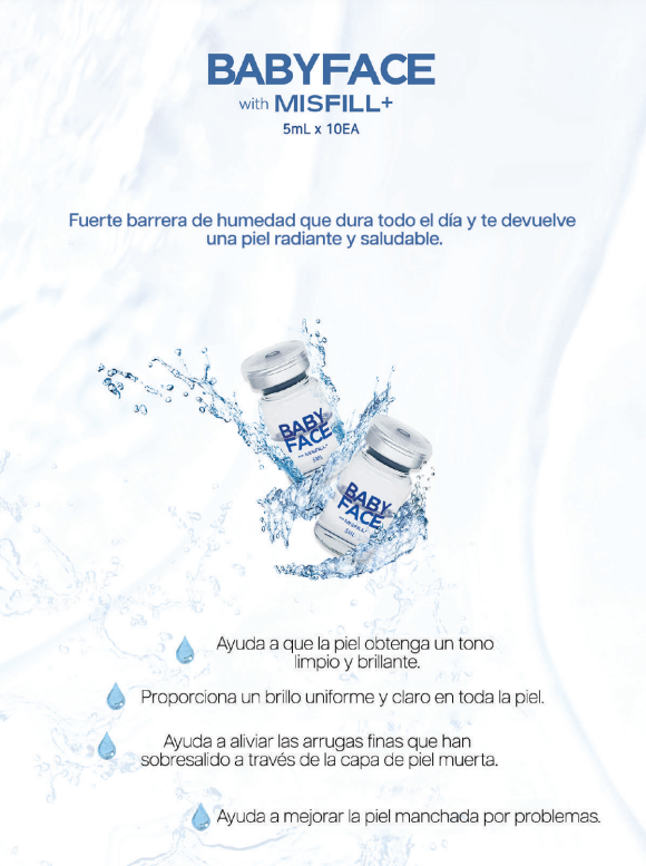 Misfill Baby Face – Rejuvenecimiento facial bioestimulante con ácido hialurónico (1 vial de 5 ml)