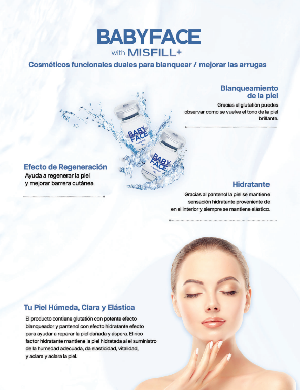 Misfill Baby Face – Caja con 10 viales + Dermastamp de regalo | Rejuvenecimiento facial intensivo