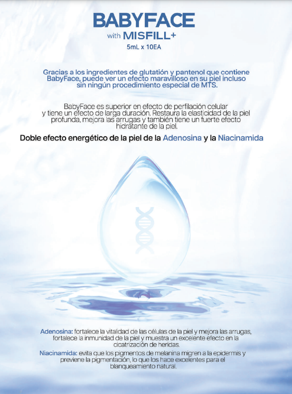 Misfill Baby Face – Rejuvenecimiento facial bioestimulante con ácido hialurónico (1 vial de 5 ml)